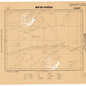 CARTA DELLA CIRENAICA :SUD DEL BENGASI - SIRTICA - CIRENAICA CENTRO ORIENTALE - BIR ES SUERA F 2187