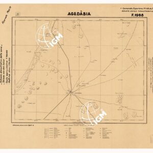 CARTA DELLA CIRENAICA :SUD DEL BENGASI - SIRTICA - CIRENAICA CENTRO ORIENTALE - AGEDABIA F 1988