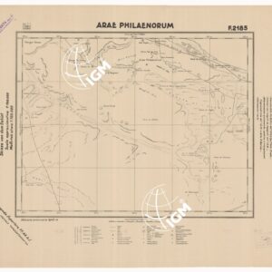 CARTA DELLA CIRENAICA :SUD DEL BENGASI - SIRTICA - CIRENAICA CENTRO ORIENTALE - ARAE PHILAENORUM F 2185