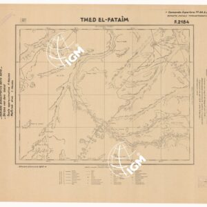CARTA DELLA CIRENAICA :SUD DEL BENGASI - SIRTICA - CIRENAICA CENTRO ORIENTALE -TMED EL FATAIM F 2184