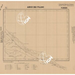 CARTA DELLA CIRENAICA :SUD DEL BENGASI - SIRTICA - CIRENAICA CENTRO ORIENTALE - ARCO DEI FILENI F 2085