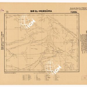 CARTA DELLA CIRENAICA :SUD DEL BENGASI - SIRTICA - CIRENAICA CENTRO ORIENTALE - BIR EL MERDUMA F 2084