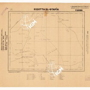 CARTA DELLA CIRENAICA :SUD DEL BENGASI - SIRTICA - CIRENAICA CENTRO ORIENTALE - RIDOTTA EL GTAFIA F 2088