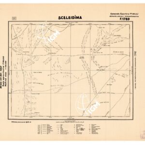 CARTA DELLA CIRENAICA :SUD DEL BENGASI - SIRTICA - CIRENAICA CENTRO ORIENTALE - SCELEIDIMA F 1789