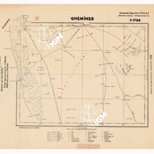 CARTA DELLA CIRENAICA :SUD DEL BENGASI - SIRTICA - CIRENAICA CENTRO ORIENTALE - GHEMINES F 1788