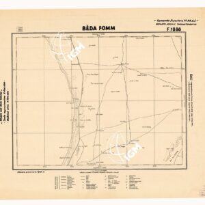 CARTA DELLA CIRENAICA :SUD DEL BENGASI - SIRTICA - CIRENAICA CENTRO ORIENTALE - BEDA FOMM F 1888