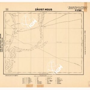 CARTA DELLA CIRENAICA :SUD DEL BENGASI - SIRTICA - CIRENAICA CENTRO ORIENTALE - ZAUIET MSUS F 1790