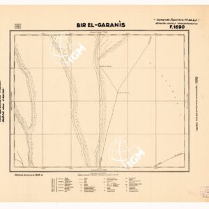 CARTA DELLA CIRENAICA :SUD DEL BENGASI - SIRTICA - CIRENAICA CENTRO ORIENTALE - BIR EL-GERANIS F 1690