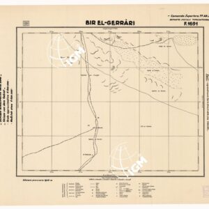 CARTA DELLA CIRENAICA :SUD DEL BENGASI - SIRTICA - CIRENAICA CENTRO ORIENTALE - BIR EL-GERRARI F 1691