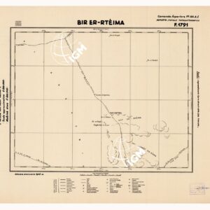 CARTA DELLA CIRENAICA :SUD DEL BENGASI - SIRTICA - CIRENAICA CENTRO ORIENTALE - BIR ER RTEIMA F 1791