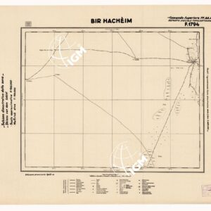 CARTA DELLA CIRENAICA :SUD DEL BENGASI - SIRTICA - CIRENAICA CENTRO ORIENTALE - BIR HACHEIM F 1794
