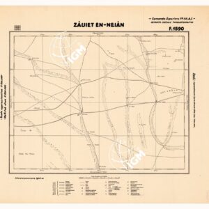 CARTA DELLA CIRENAICA :SUD DEL BENGASI - SIRTICA - CIRENAICA CENTRO ORIENTALE - ZAUIET EN-NEIAN F 1590