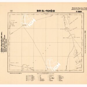 CARTA DELLA CIRENAICA :SUD DEL BENGASI - SIRTICA - CIRENAICA CENTRO ORIENTALE - BIR EL-FEHEID F 1989