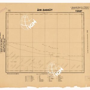 CARTA DELLA CIRENAICA :SUD DEL BENGASI - SIRTICA - CIRENAICA CENTRO ORIENTALE - AIN ZAGGUT F 2487