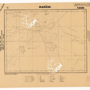 CARTA DELLA CIRENAICA :SUD DEL BENGASI - SIRTICA - CIRENAICA CENTRO ORIENTALE - MARADA F 2486