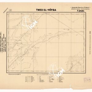 CARTA DELLA CIRENAICA :SUD DEL BENGASI - SIRTICA - CIRENAICA CENTRO ORIENTALE - TMED EL-MOFRA F 2484