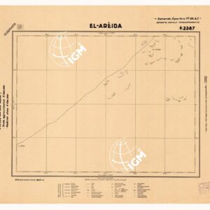 CARTA DELLA CIRENAICA :SUD DEL BENGASI - SIRTICA - CIRENAICA CENTRO ORIENTALE - EL AREIDA F 2387