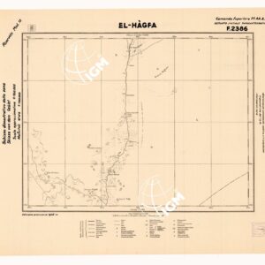 CARTA DELLA CIRENAICA :SUD DEL BENGASI - SIRTICA - CIRENAICA CENTRO ORIENTALE - EL-HAGFA F 2386