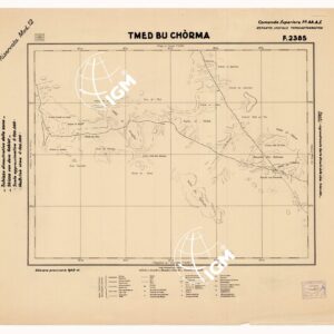 CARTA DELLA CIRENAICA :SUD DEL BENGASI - SIRTICA - CIRENAICA CENTRO ORIENTALE - TIMED BU CHORMA F 2385