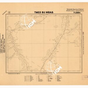 CARTA DELLA CIRENAICA :SUD DEL BENGASI - SIRTICA - CIRENAICA CENTRO ORIENTALE - TMED BU MRAS F 2384