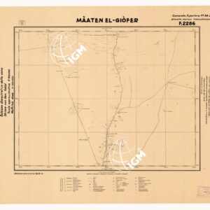 CARTA DELLA CIRENAICA :SUD DEL BENGASI - SIRTICA - CIRENAICA CENTRO ORIENTALE - MAATEN EL-GIOFER F 2286