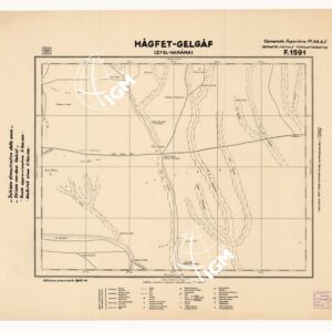 CARTA DELLA CIRENAICA :SUD DEL BENGASI - SIRTICA - CIRENAICA CENTRO ORIENTALE - HAGFET-GELGAF F 1591