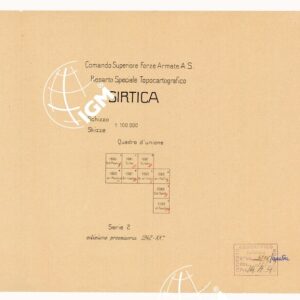 CARTA DELLA CIRENAICA :SUD DEL BENGASI - SIRTICA - CIRENAICA CENTRO ORIENTALE - QUADRO D'UNIONE SIRTICA