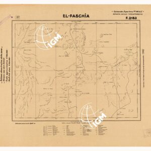 CARTA DELLA CIRENAICA :SUD DEL BENGASI - SIRTICA - CIRENAICA CENTRO ORIENTALE - EL FASCHIA F 2183