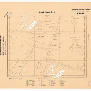 CARTA DELLA CIRENAICA :SUD DEL BENGASI - SIRTICA - CIRENAICA CENTRO ORIENTALE - SIDI SALEH F 2083