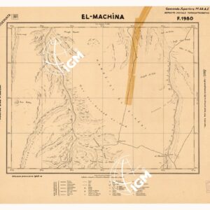 CARTA DELLA CIRENAICA :SUD DEL BENGASI - SIRTICA - CIRENAICA CENTRO ORIENTALE - EL - MACHINA F 1980