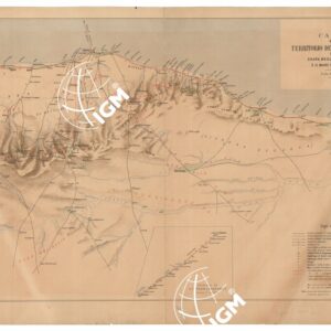CARTA DEL TERRITORIO DELLA TRIPOLITANIA FRA SUARA, MESURATA, IL GEBEL ED IL MARE MEDITERRANEO