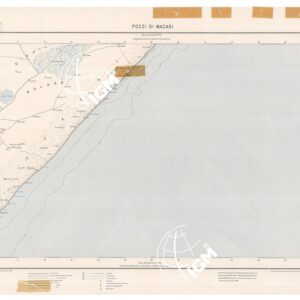 CARTA DIMOSTRATIVA DELLA SOMALIA ITALIANA. I.G.M. - Foglio 3 POZZI DI MACASI - a colori