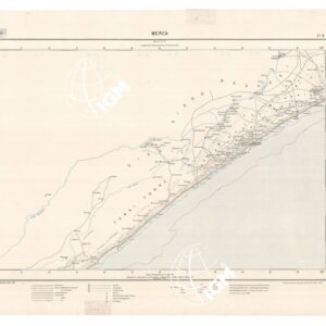 CARTA DIMOSTRATIVA DELLA SOMALIA ITALIANA. I.G.M. - Foglio 9 MERCA - a colori