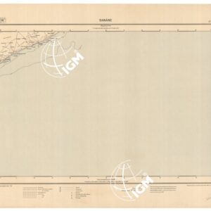 CARTA DIMOSTRATIVA DELLA SOMALIA ITALIANA. I.G.M. - Foglio 10 DANANE - a colori