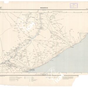 CARTA DIMOSTRATIVA DELLA SOMALIA ITALIANA. I.G.M. - Foglio 14 MOGADISCIO - a colori