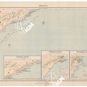 CARTA DELLA COSTA ORIENTALE D'AFRICA DA OBBIA A DAR - ES - SALAN E DELLA SOMALIA MERIDIONALE - Tavola 5 BRAVA Foglio 8