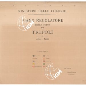 PIANO REGOLATORE DEFINITIVO DELLA CITTA' DI TRIPOLI -Tavola 9 - Foglio 1
