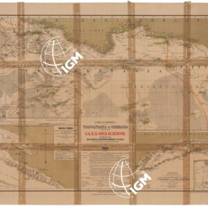 CARTA ECONOMICA DELLA TRIPOLITANIA E CIRENAICA COLLE ULTIM ESPLORAZIONI 1880-81-82