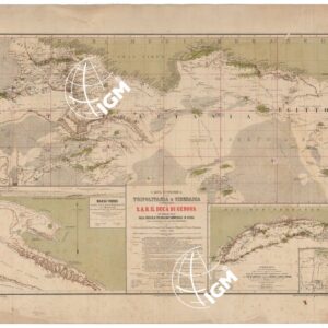 CARTA ECONOMICA DELLA TRIPOLITANIA E CIRENAICA COLLE ULTIM ESPLORAZIONI 1880-81-82