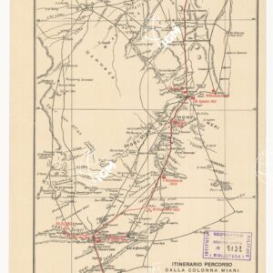 CARTA DELLA TRIPOLITANIA: ITINERARIO PERCORSO DALLA COLONNA MIANI