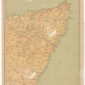 CARTA DELLA SOMALIA SETTENTRIONALE E MERIDIONALE - SOMALIA SETTENTRIONALE