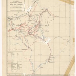 SCHIZZO DEI PRINCIPALI ITINERARI SEGUITI DAGLI ESPLORATORI NELL'ALTA E MEDIA VALLE DELL' UABI UEBI SCEBELI