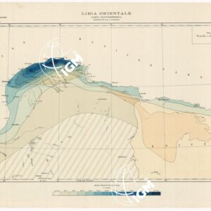 LIBIA ORIENTALE - CARTA PLUVIOMETRICA COMPILATA DA A. FANTOLI - LIBIA ORIENTALE