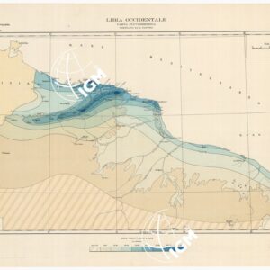 LIBIA OCCIDENTALE - CARTA PLUVIOMETRICA COMPILATA DA A. FANTOLI - LIBIA OCCIDENTALE