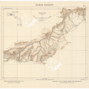 CARTA ITINERARIA DELLA SPEDIZIONE DI S.A.R. LUIGI DI SAVOIA DUCA DEGLI ABRUZZI PER L'ESPLORAZIONE DELLO UABI-UEBI SCEBELI 1928-1929 - Foglio 3 SCECH HUSSEN