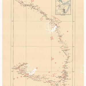 CARTA ITINERARIA DELLA SPEDIZIONE DI S.A.R. LUIGI DI SAVOIA DUCA DEGLI ABRUZZI PER L'ESPLORAZIONE DELLO UABI-UEBI SCEBELI 1928-1929 - Foglio 1