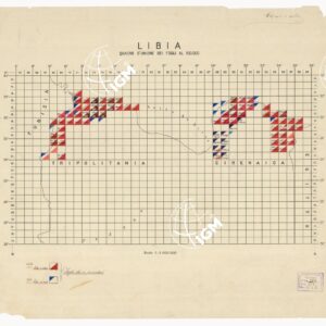CARTA TOPOGRAFICA DELLA LIBIA - QUADRO D'UNIONE DEI FOGLI AL 100.000