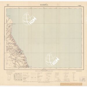 CARTA TOPOGRAFICA DELLA LIBIA - BARDIA Foglio 1698