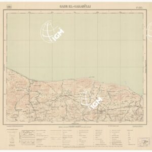 CARTA TOPOGRAFICA DELLA LIBIA - GASR EL - GARABULLI Foglio 1375