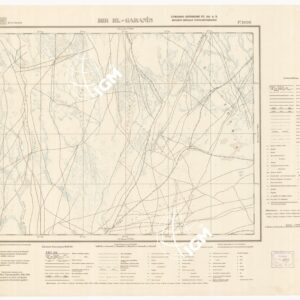 CARTA TOPOGRAFICA DELLA LIBIA - BIR EL-GARANIS Foglio 1690